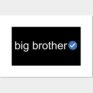 Verified Big Brother (White Text) Posters and Art